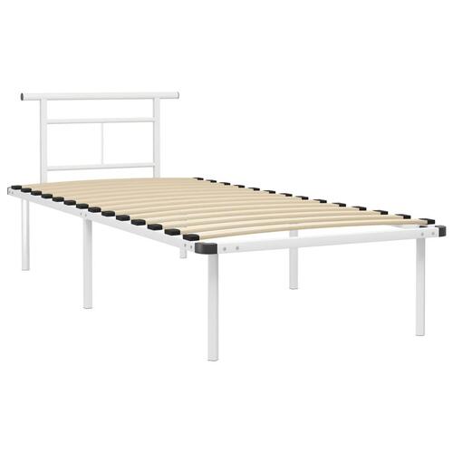 Sengestel 90x200 cm metal hvid