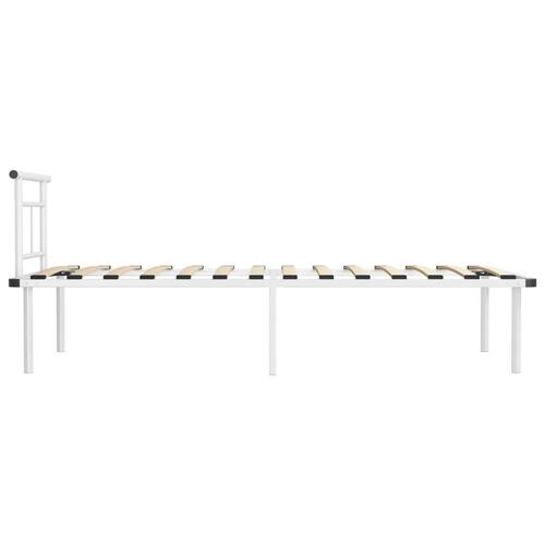 Sengestel 90x200 cm metal hvid