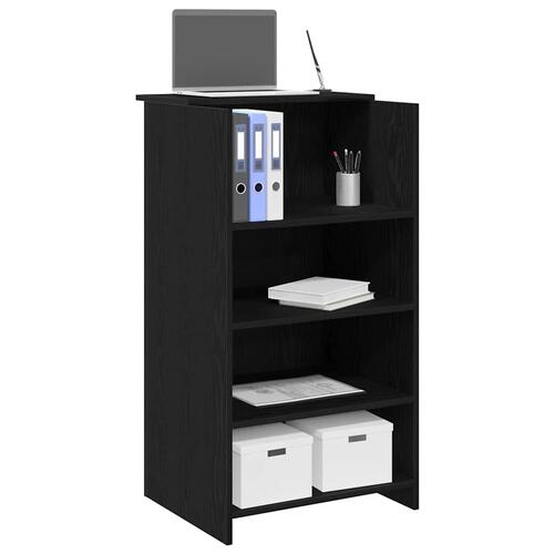 Receptionsskranke sort 55x50x103,5 cm konstrueret træ