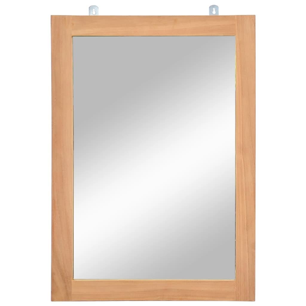 Vægspejl massivt teak 50 x 70 cm billede