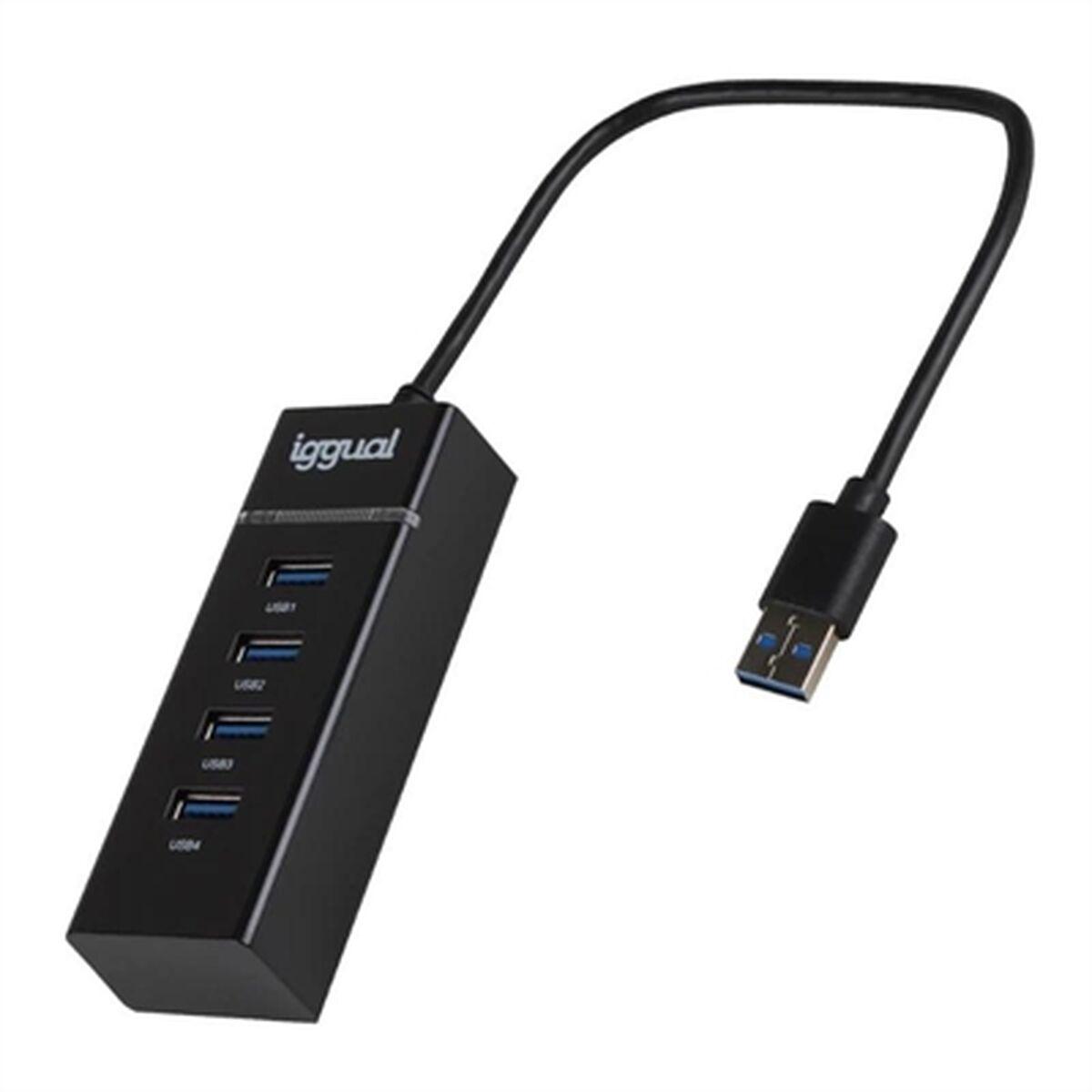 USB hub 4-porte iggual IGG319246 - USB 3.0