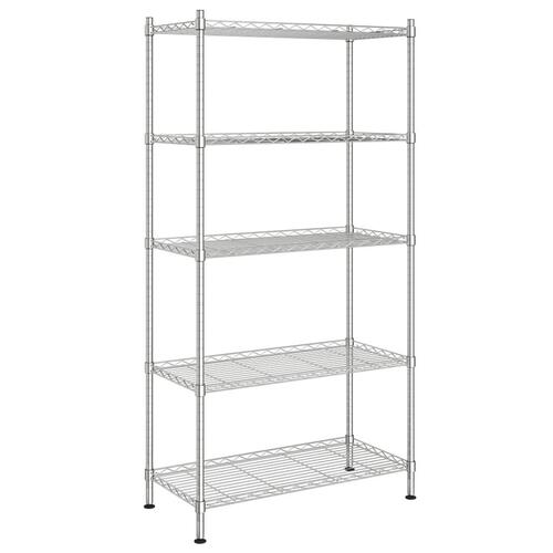 Opbevaringsstativ med 5 hylder 90x35x180 cm 250 kg krom