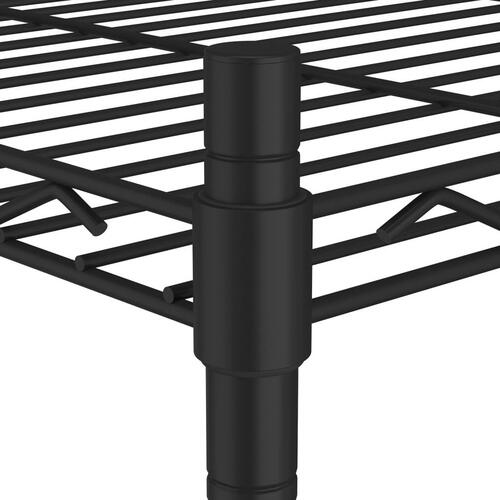 Opbevaringsstativ med 3 hylder og hjul 60x35x81 cm 150 kg sort