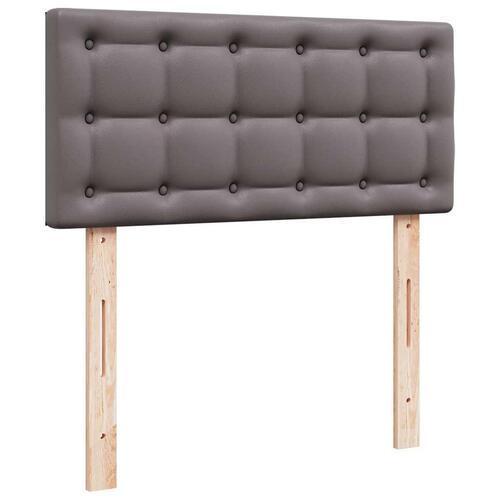 Osmannisk seng med madrasser & LEDs 180x200 cm kunstlæder grå