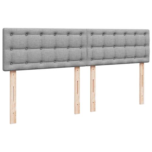 Ottoman seng med madras 160x200 cm stof lysegrå