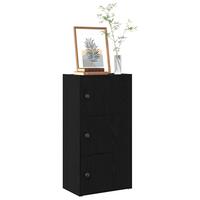 Bogreol 40x24x77 cm konstrueret træ sort-eg
