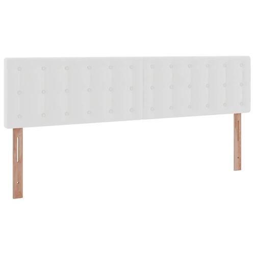 Osmannisk sengeramme med madrasser 180x200 cm kunstlæder hvid
