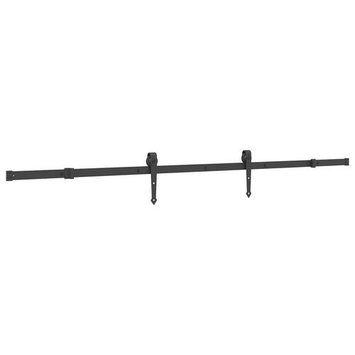 Skydedør med monteringssæt 100x210 cm massivt fyrretræ