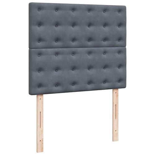 Osmannisk sengeramme med madrasser 120x190 cm fløjl mørkegrå