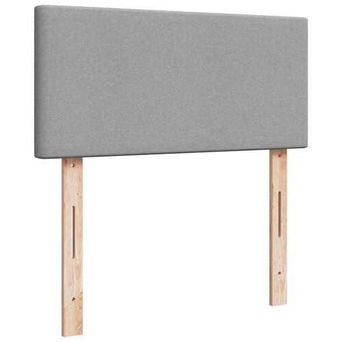 Osmannisk sengeramme med madrasser 180x200 cm stof lysegrå