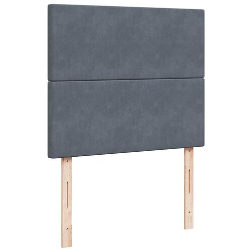 Osmannisk sengeramme med madrasser 120x200 cm fløjl mørkegrå