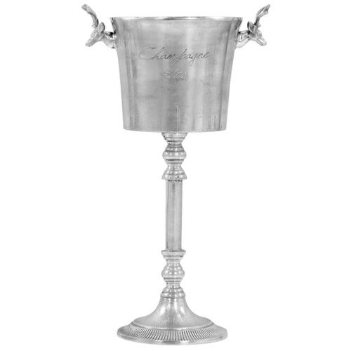 Champagnekøler massiv aluminium 39 x 29 x 71 cm sølvfarvet