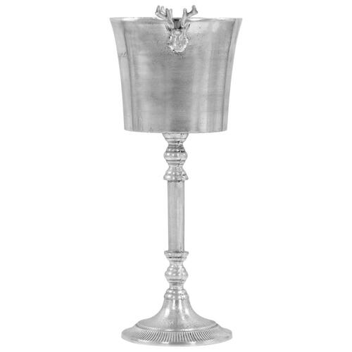 Champagnekøler massiv aluminium 39 x 29 x 71 cm sølvfarvet