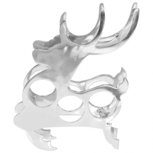 Vinreol massiv aluminium 33 x 14 x 54 cm sølvfarvet