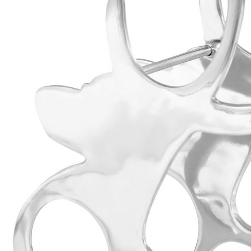 Vinreol massiv aluminium 33 x 14 x 54 cm sølvfarvet