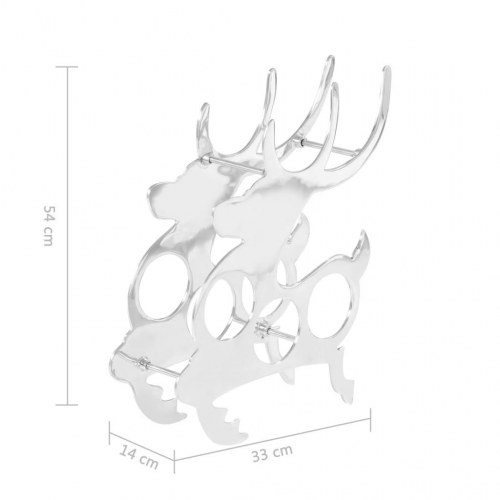 Vinreol massiv aluminium 33 x 14 x 54 cm sølvfarvet