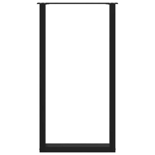 Sofabordben U-formet 2 stk. 60x(110-111) cm stål sort