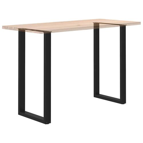 Sofabordben U-formet 2 stk. 60x(110-111) cm stål sort