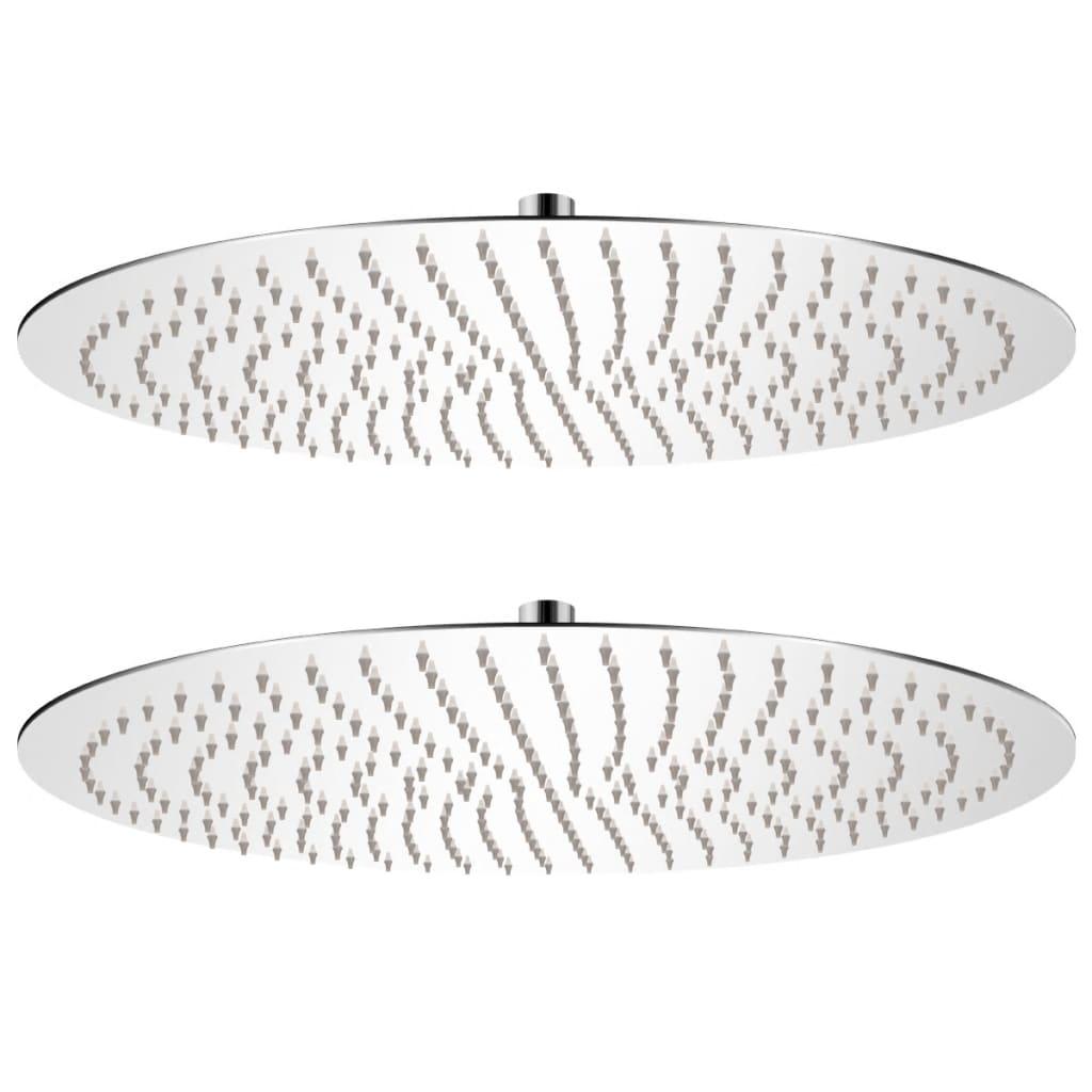 Brusehoveder rainshower-funktion 2 stk. rustfrit stål Ø 50 cm