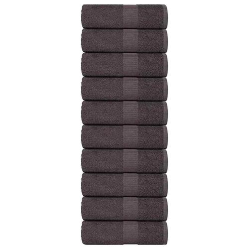 Håndklæder 10 stk. 30x30 cm 360 g/m² 100 % bomuld antracitgrå