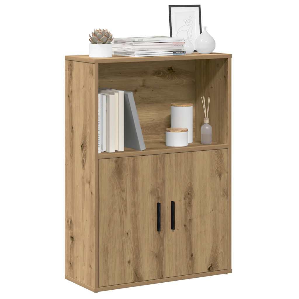 Bogreol 60x24x85 cm konstrueret træ kunsteg