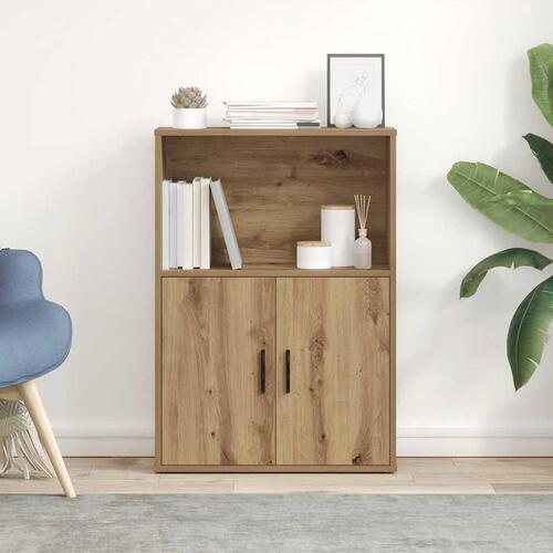 Bogreol 60x24x85 cm konstrueret træ kunsteg