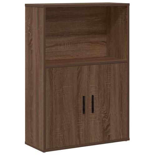Bogreol 60x24x85 cm konstrueret træ brun egetræsfarve