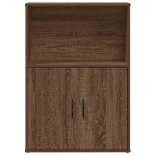 Bogreol 60x24x85 cm konstrueret træ brun egetræsfarve
