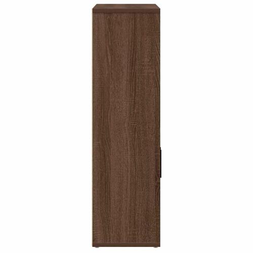 Bogreol 60x24x85 cm konstrueret træ brun egetræsfarve