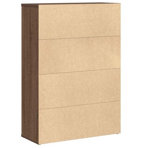 Bogreol 60x24x85 cm konstrueret træ brun egetræsfarve