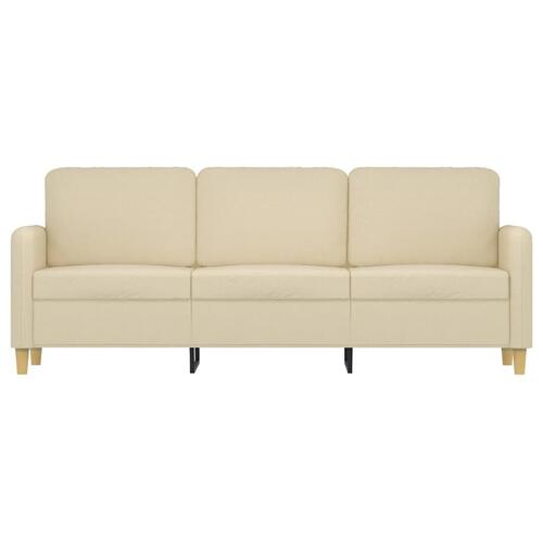 3-personers sofa 180 cm stof cremefarvet
