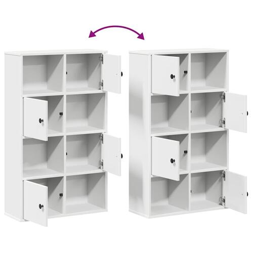 Bogreol 60x24x101,5 cm konstrueret træ hvid