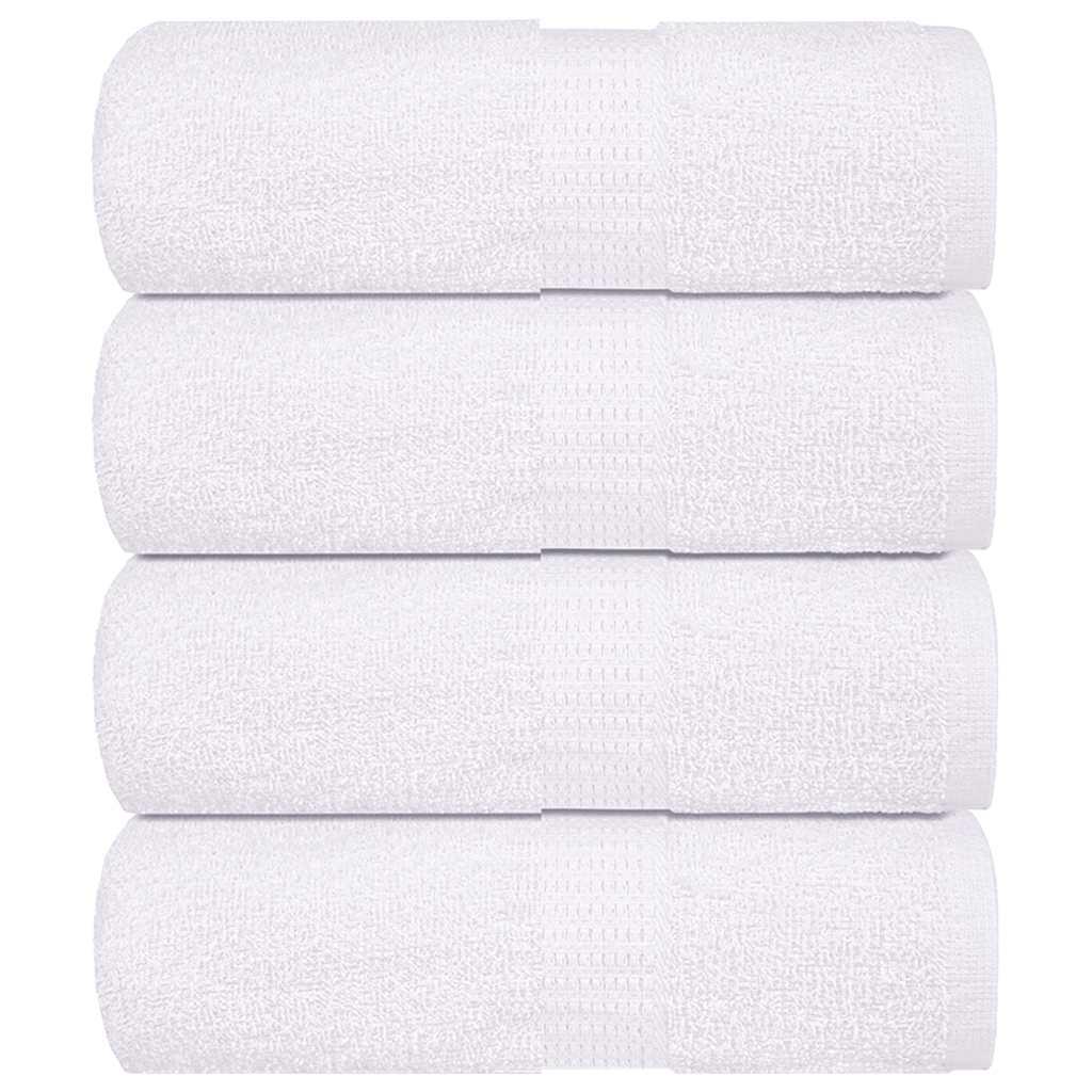 Gæstehåndklæder 4 stk. 30x50 cm 360 g/m2 100 % bomuld hvid