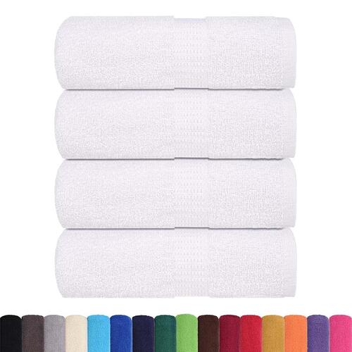 Gæstehåndklæder 4 stk. 30x50 cm 360 g/m2 100 % bomuld hvid