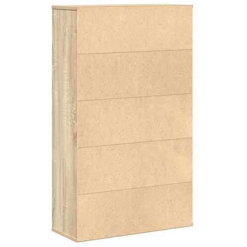 Bogreol 60x24x101,5 cm konstrueret træ sonoma-eg