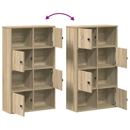 Bogreol 60x24x101,5 cm konstrueret træ sonoma-eg