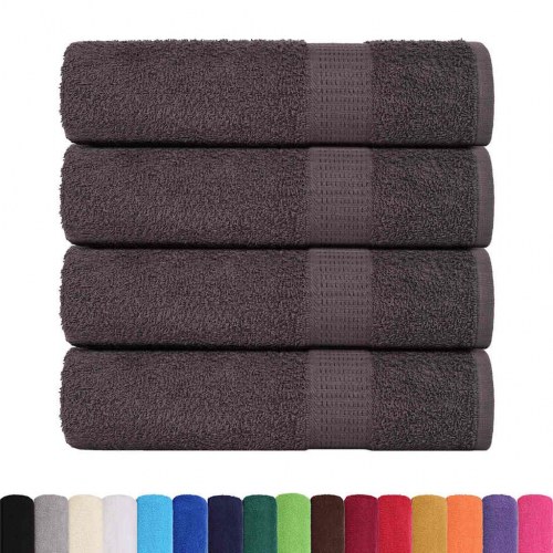 Brusehåndklæder FROGN - 4 stk. antracit 70×140 cm, 360 g/m²
