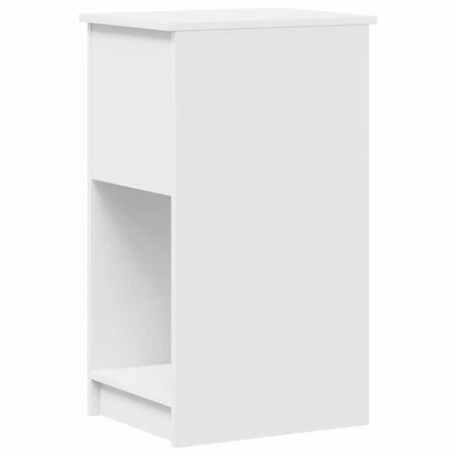 Computertårnstativ med skuffe 35x45x77 cm hvid