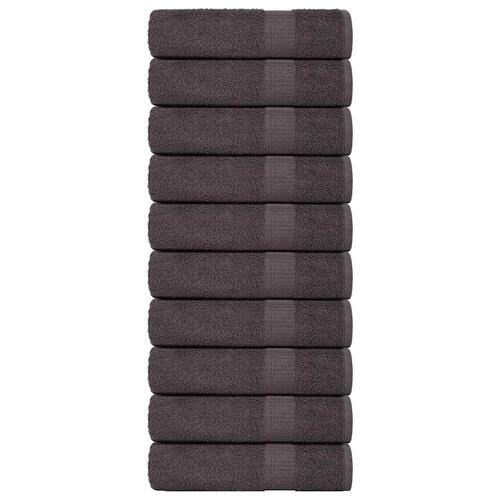 Håndklæder 10 stk. 70x140 cm 360 g/m² 100 % bomuld antracitgrå