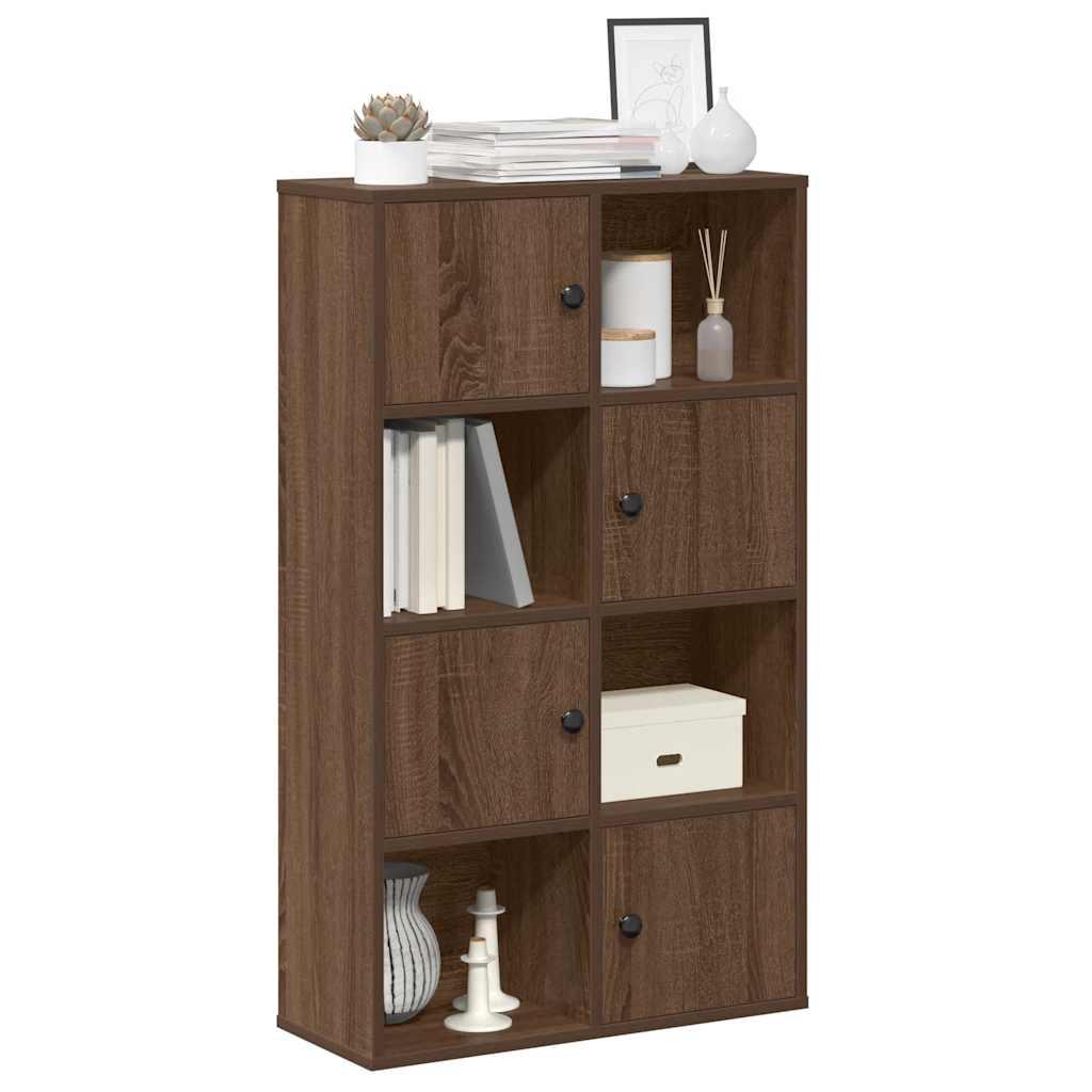Bogreol 60x24x101,5 cm konstrueret træ brun egetræsfarve