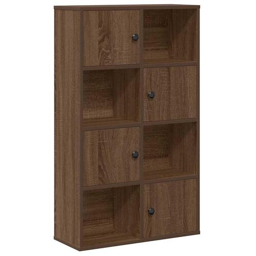 Bogreol 60x24x101,5 cm konstrueret træ brun egetræsfarve