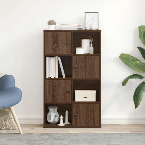 Bogreol 60x24x101,5 cm konstrueret træ brun egetræsfarve