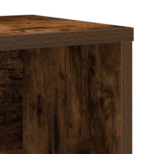 Bogreol 60x24x101,5 cm konstrueret træ røget egetræsfarve
