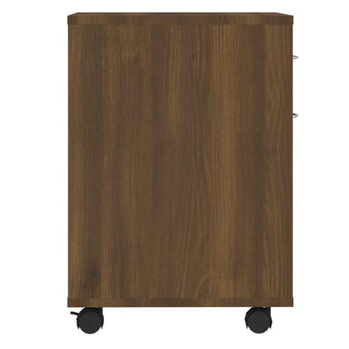 Rullebord 45x38x54 cm konstrueret træ brun egetræsfarve