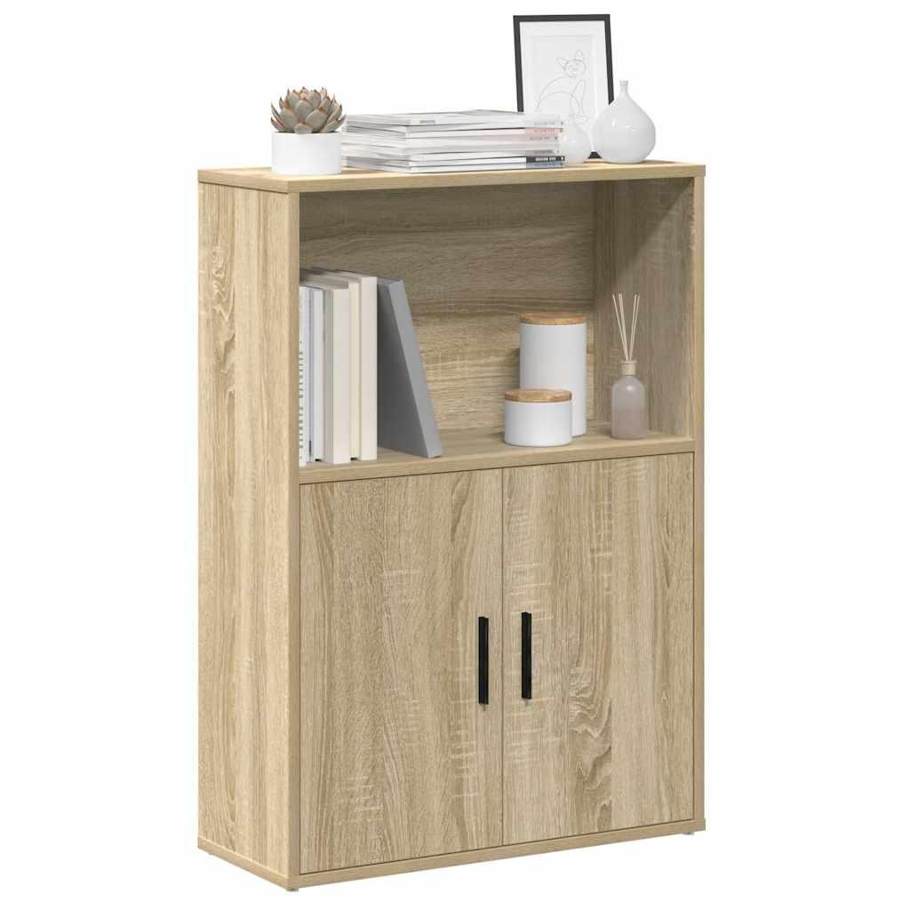 Bogreol 60x24x85 cm konstrueret træ sonoma-eg