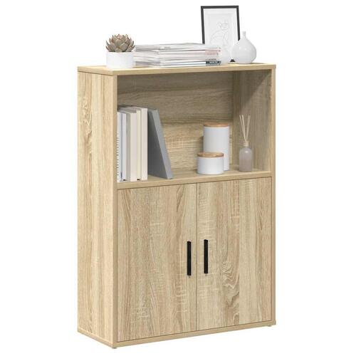 Bogreol 60x24x85 cm konstrueret træ sonoma-eg