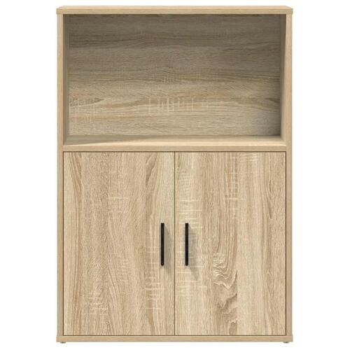 Bogreol 60x24x85 cm konstrueret træ sonoma-eg