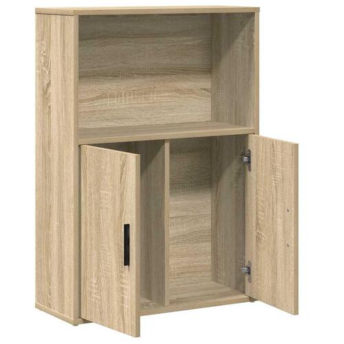 Bogreol 60x24x85 cm konstrueret træ sonoma-eg