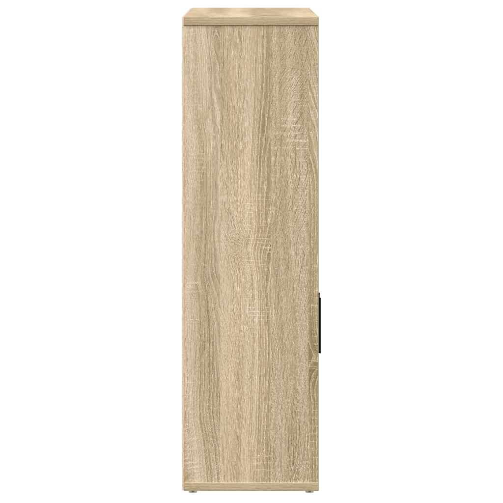 Bogreol 60x24x85 cm konstrueret træ sonoma-eg