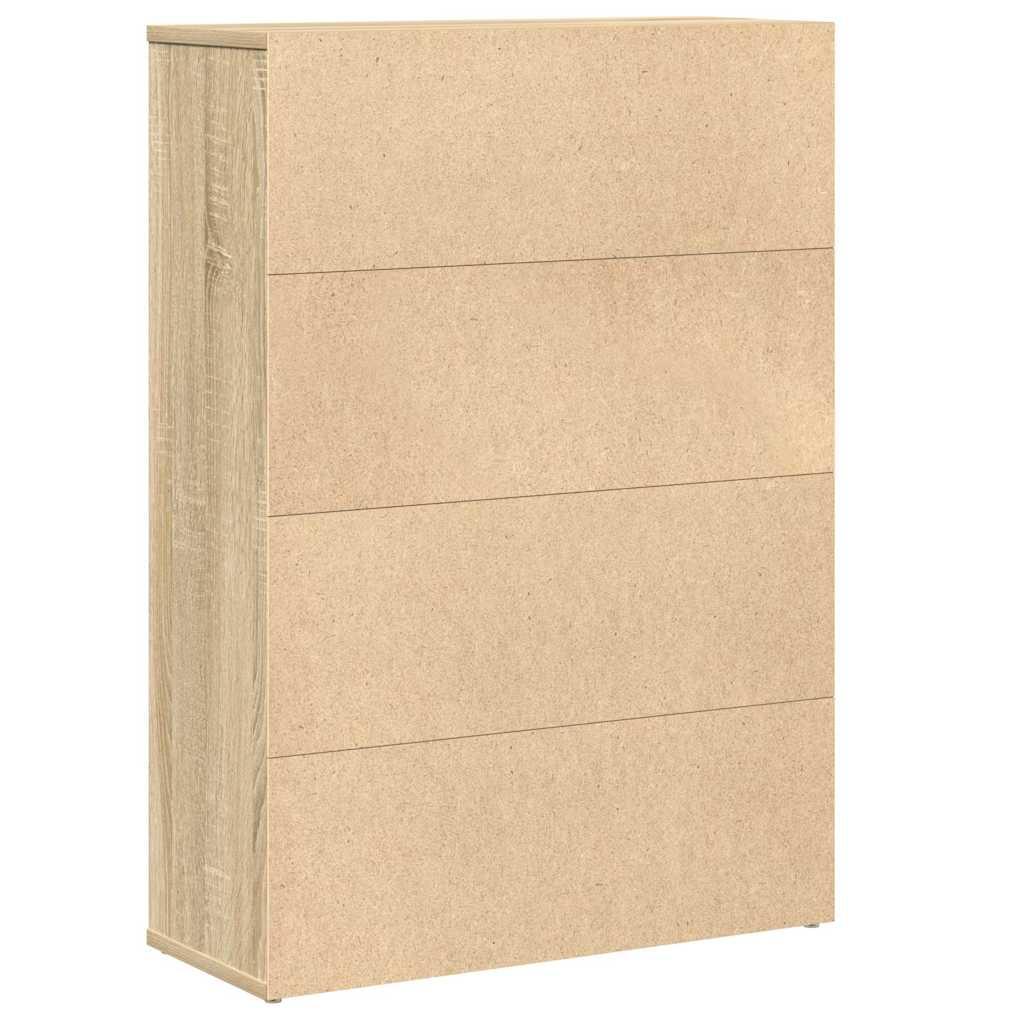 Bogreol 60x24x85 cm konstrueret træ sonoma-eg
